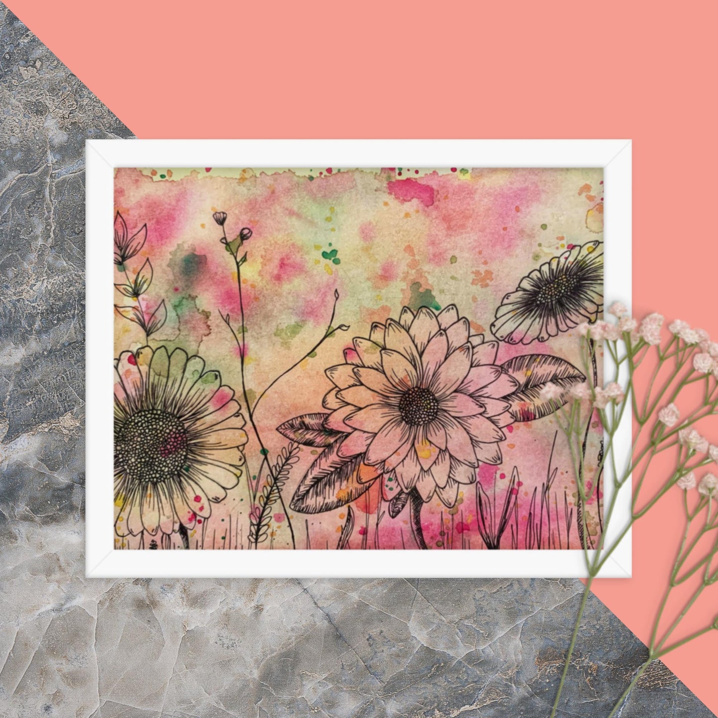 Come Back to Me (Flowers) - Framed Poster Print
