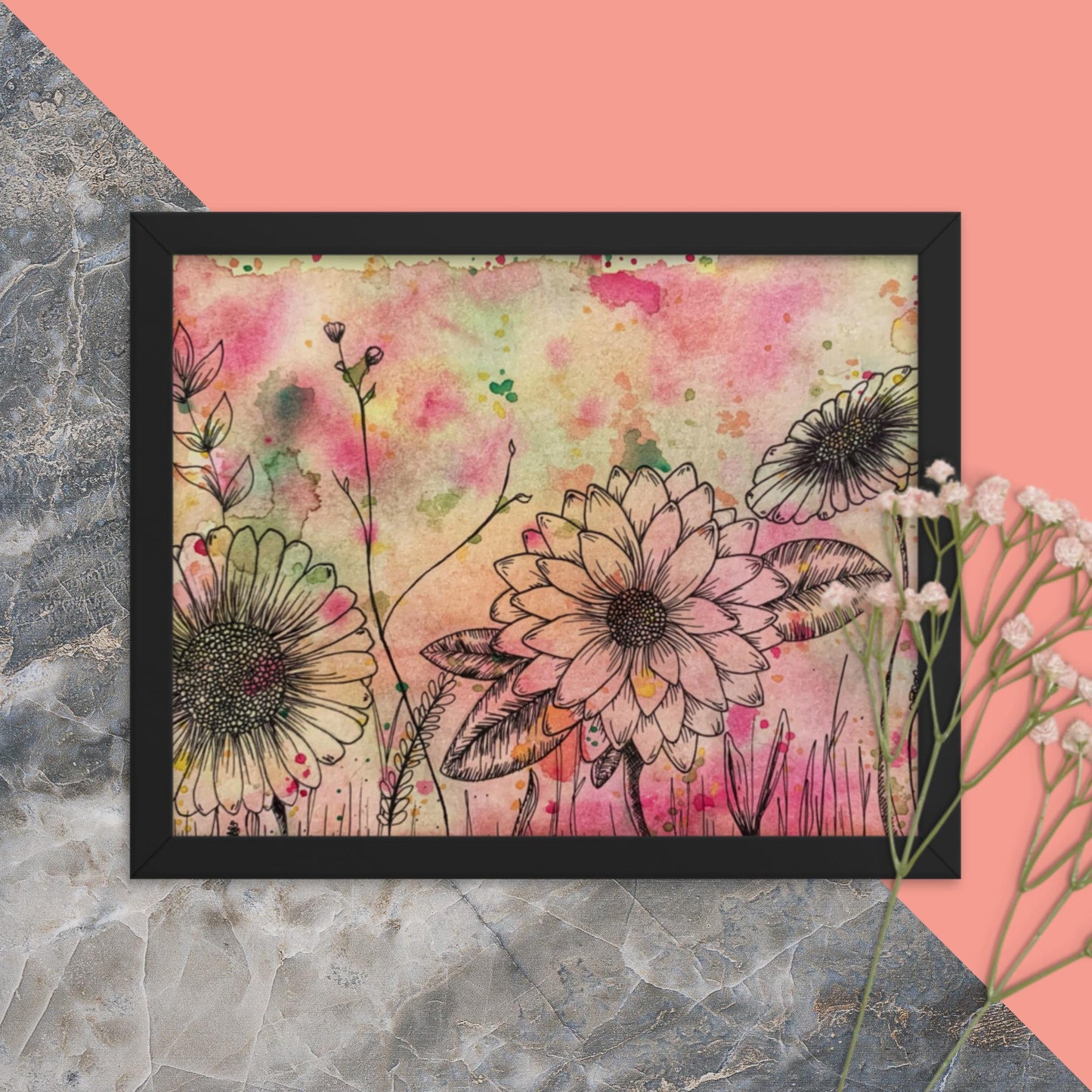 Come Back to Me (Flowers) - Framed Poster Print