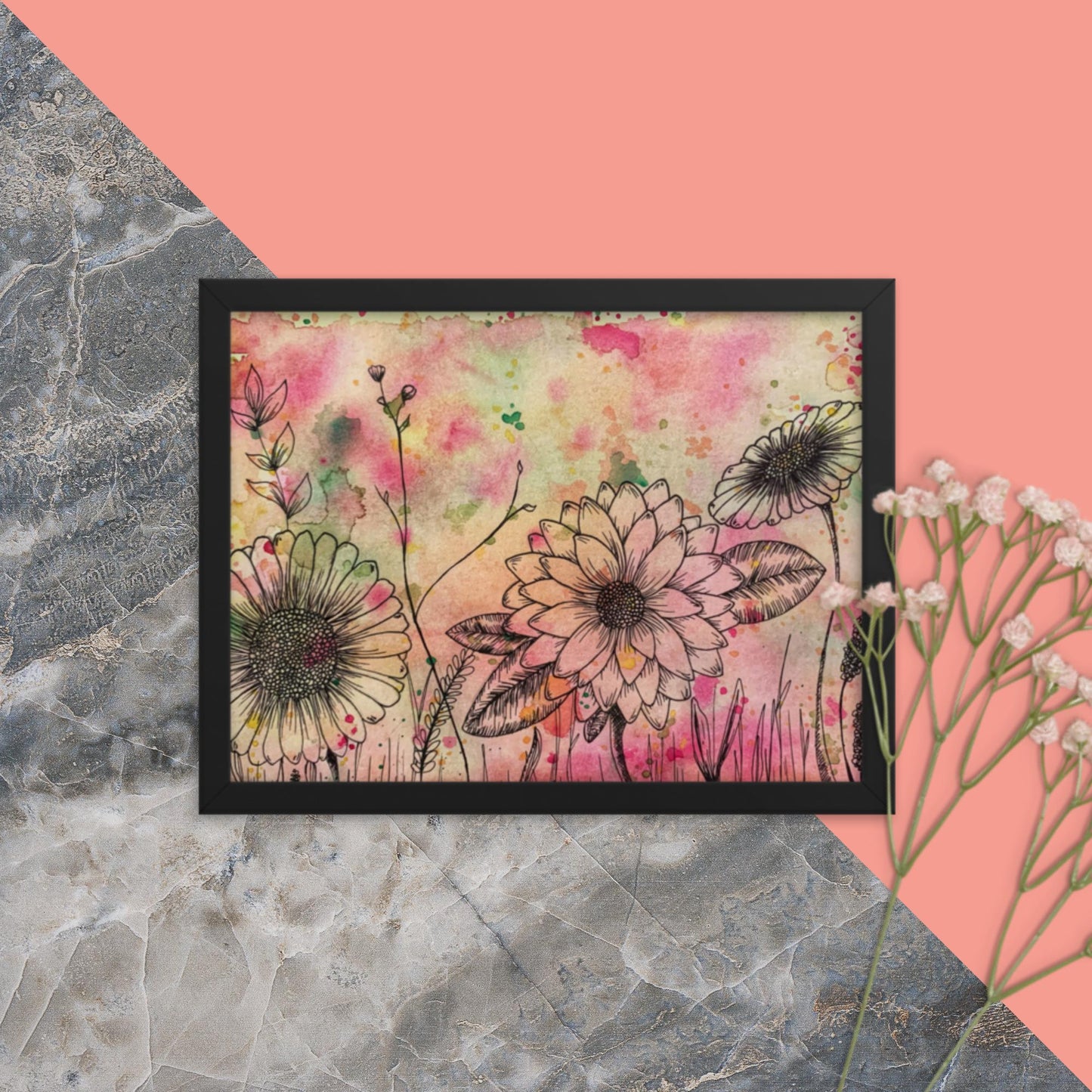 Come Back to Me (Flowers) - Framed Poster Print