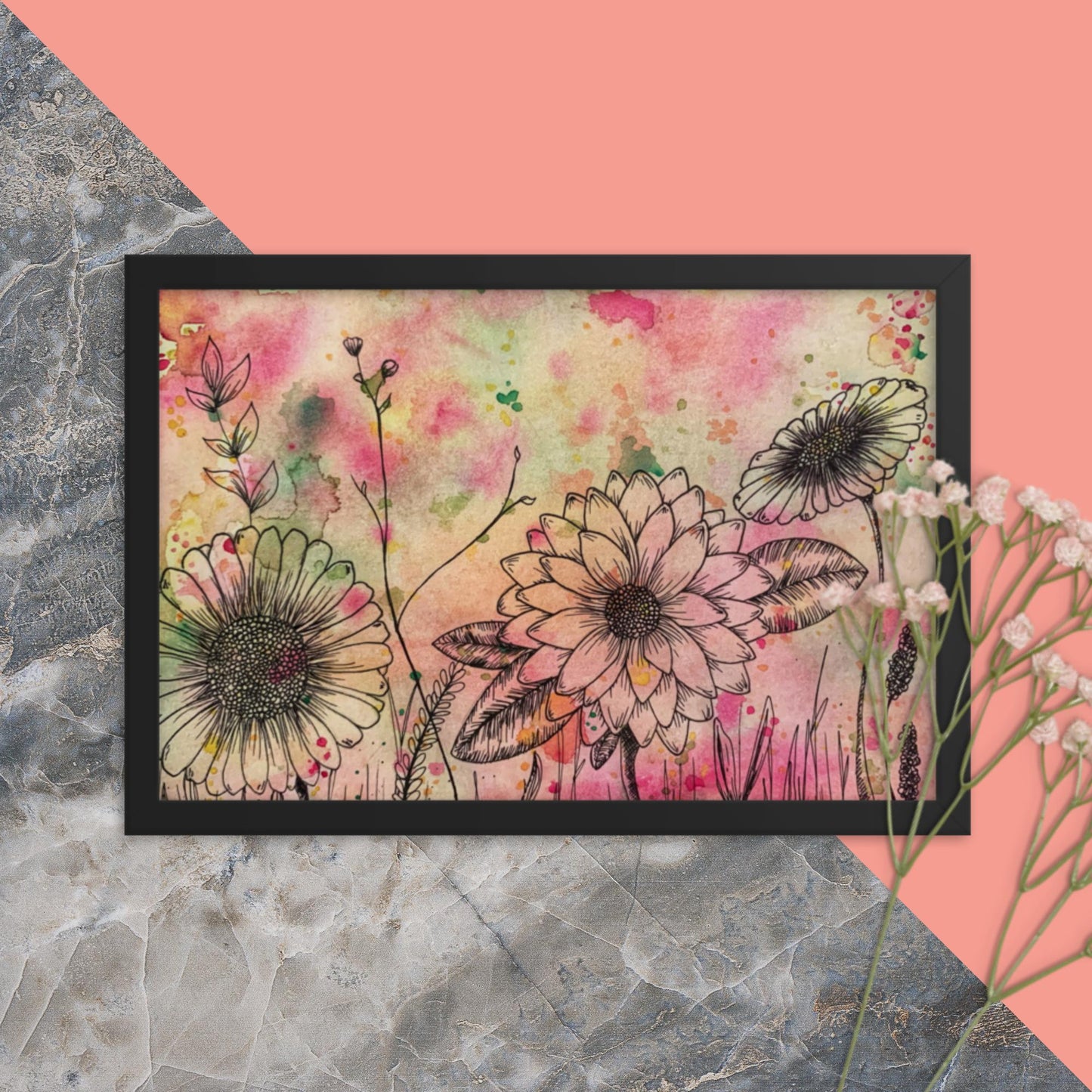 Come Back to Me (Flowers) - Framed Poster Print