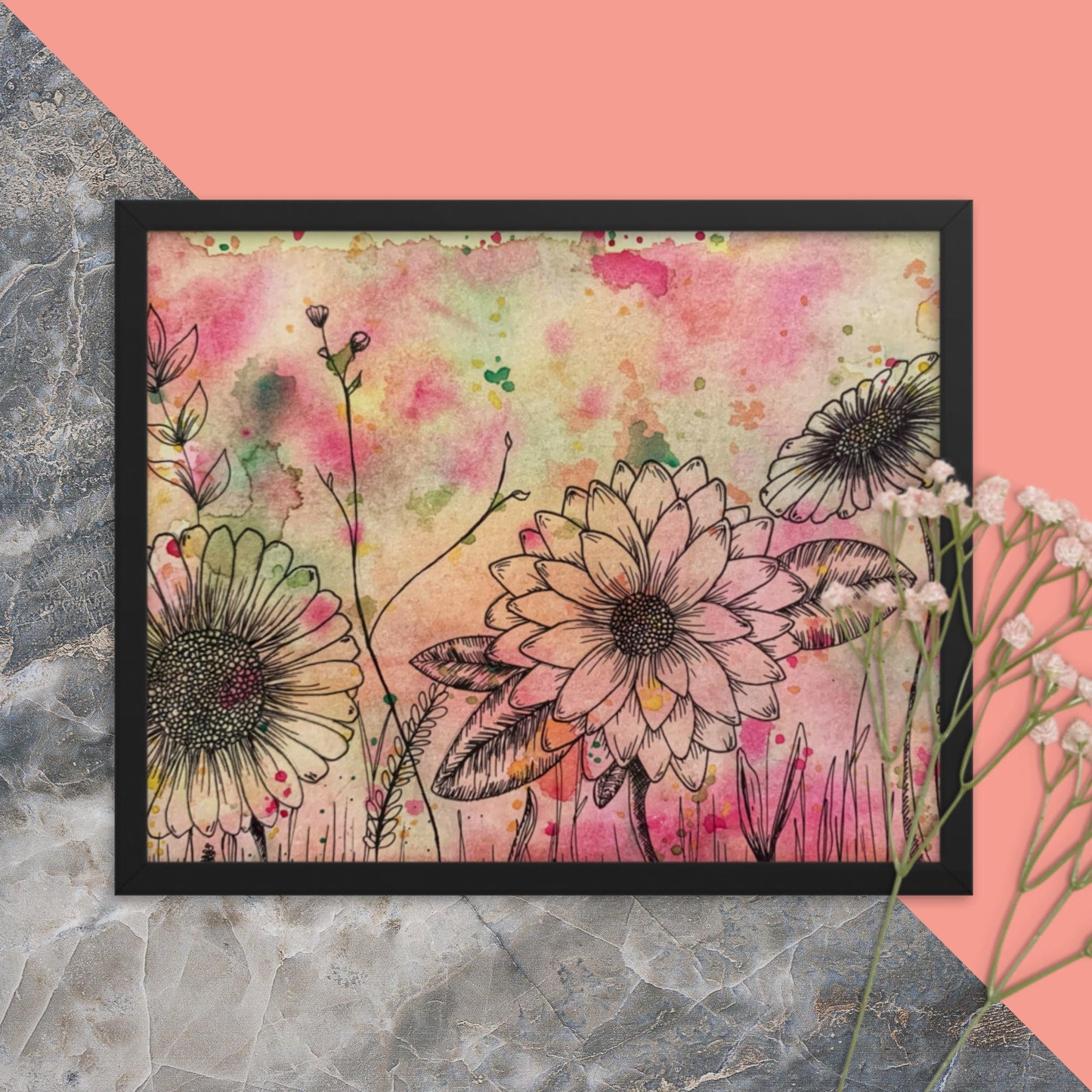 Come Back to Me (Flowers) - Framed Poster Print