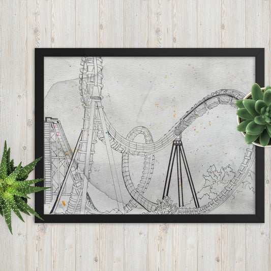 Rollercoaster - Framed Poster Print