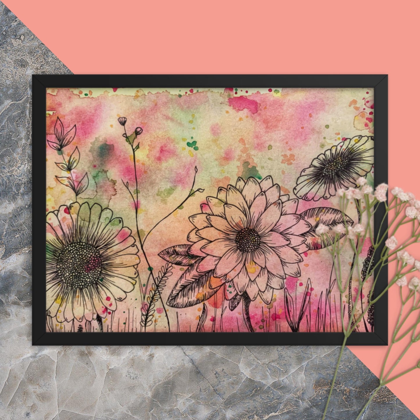 Come Back to Me (Flowers) - Framed Poster Print