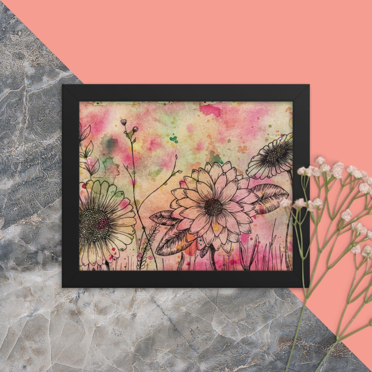 Come Back to Me (Flowers) - Framed Poster Print