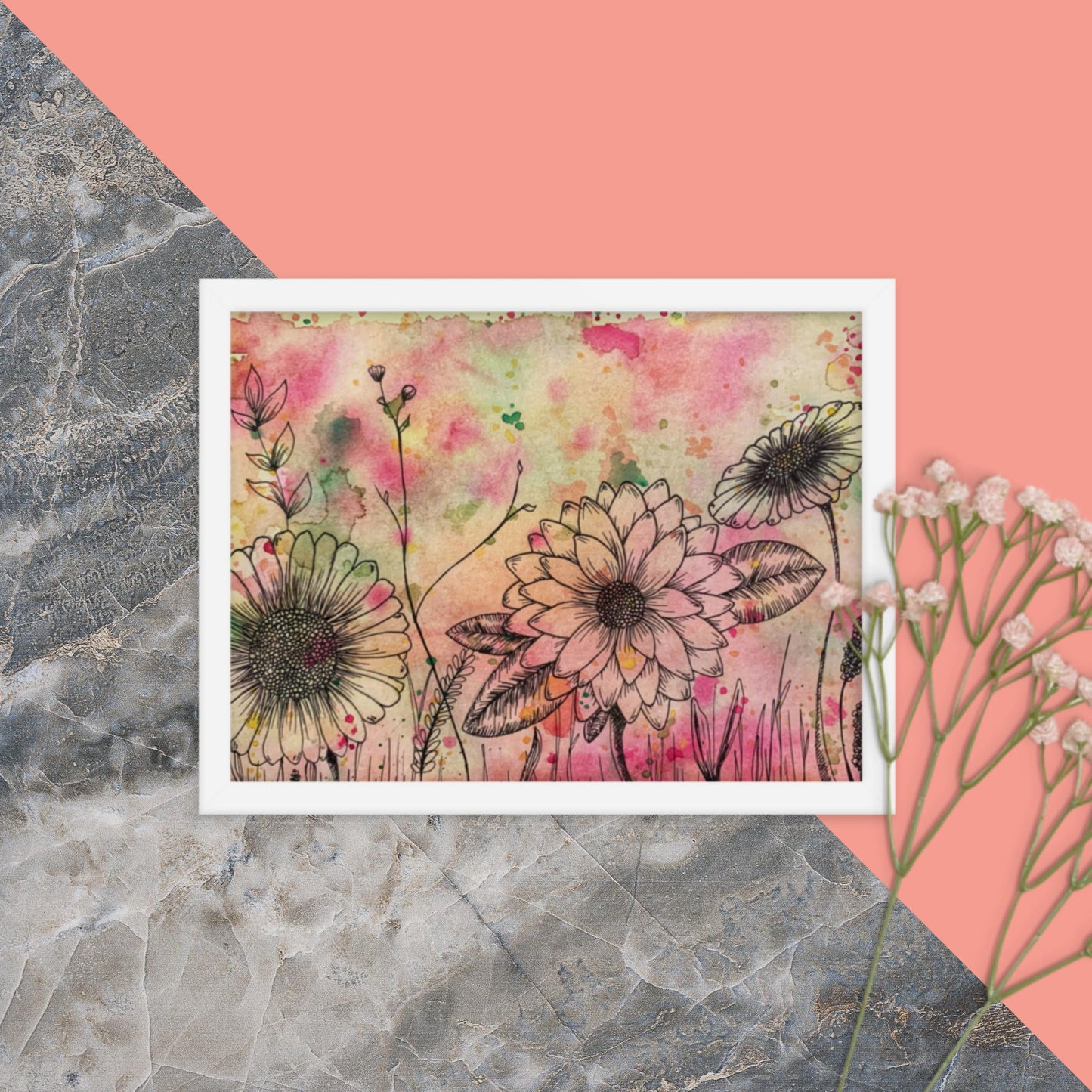 Come Back to Me (Flowers) - Framed Poster Print