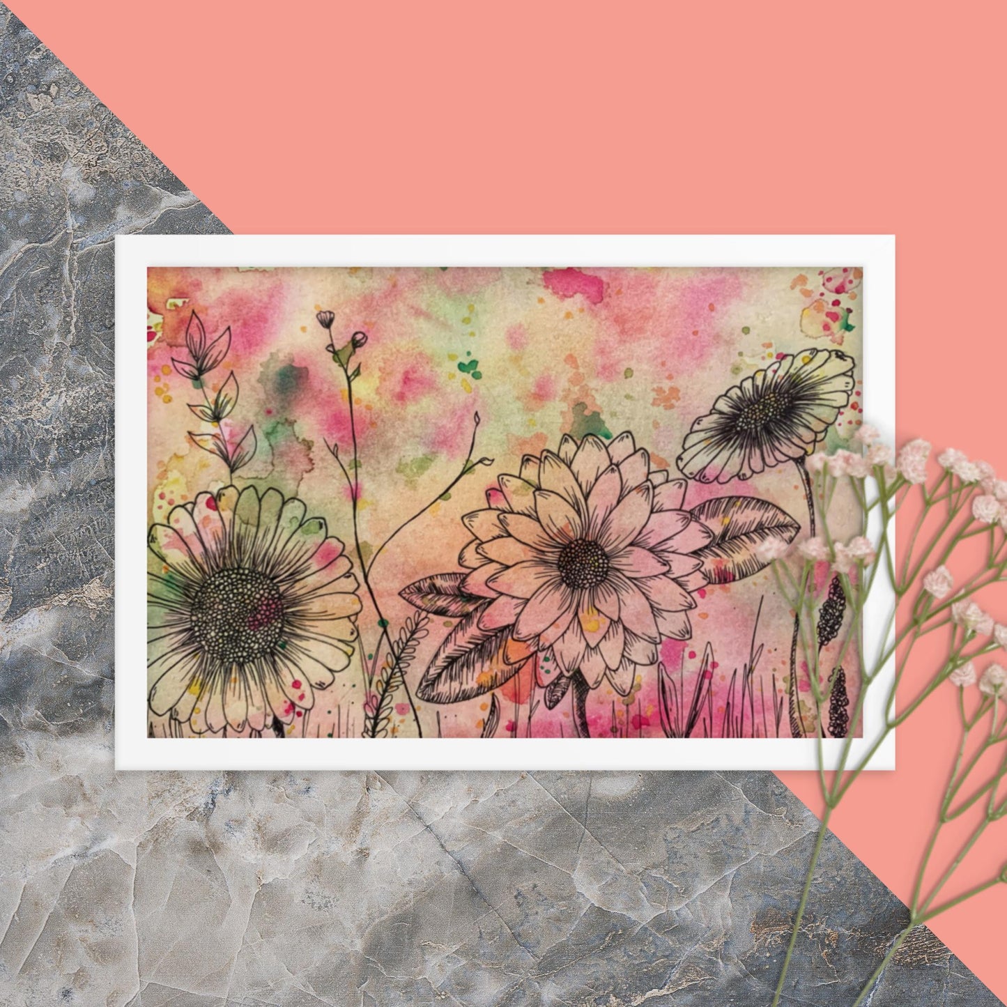 Come Back to Me (Flowers) - Framed Poster Print