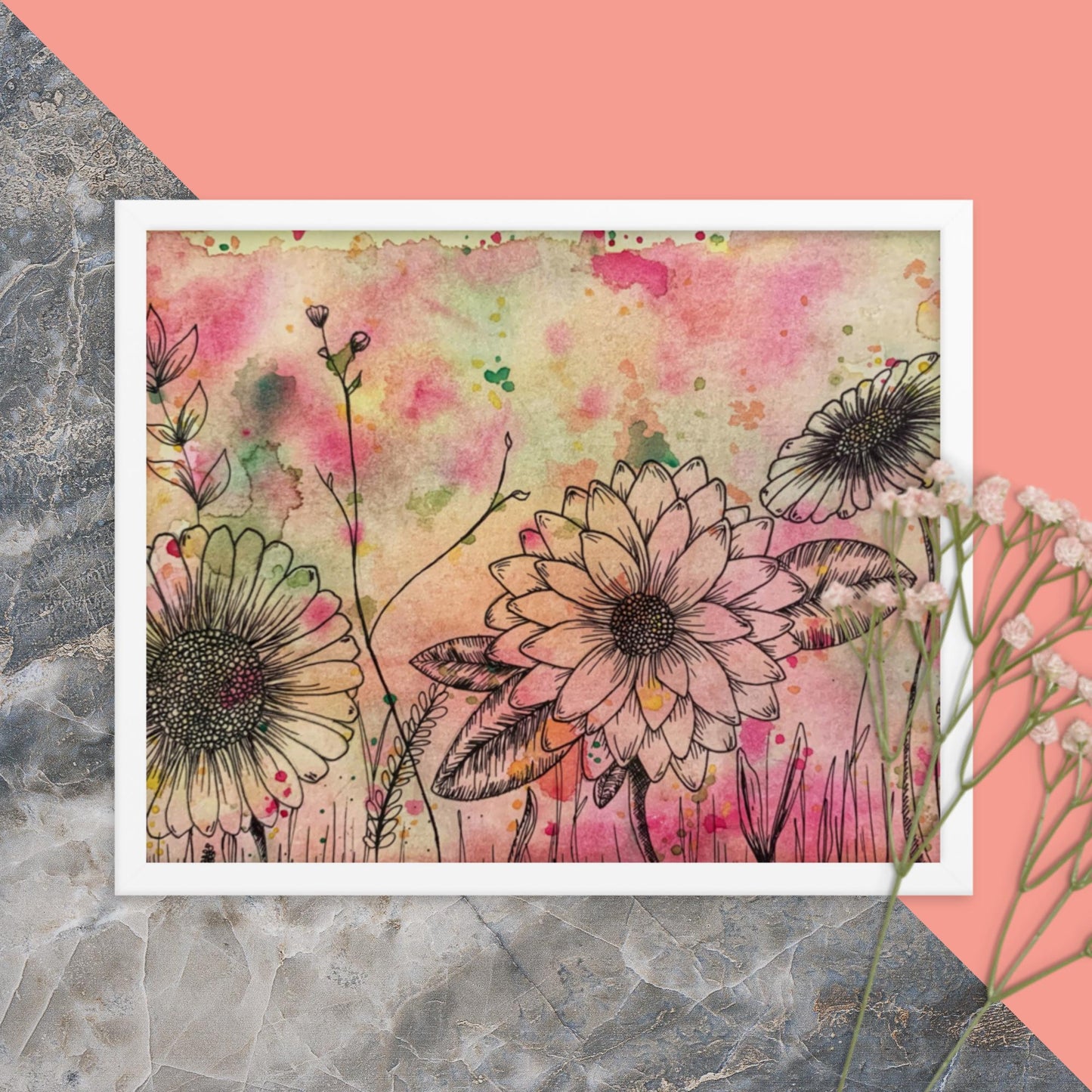 Come Back to Me (Flowers) - Framed Poster Print