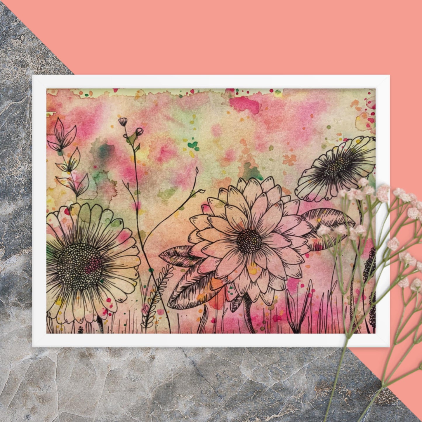 Come Back to Me (Flowers) - Framed Poster Print
