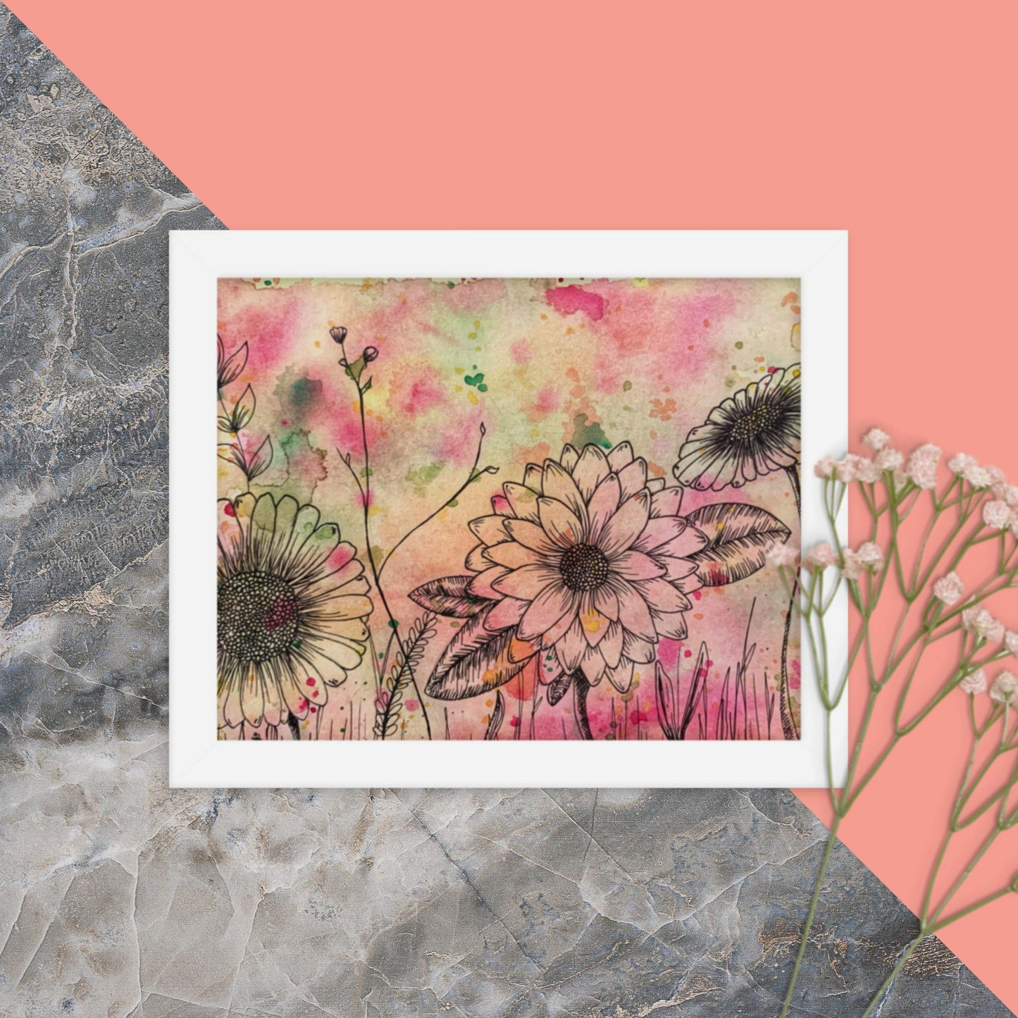 Come Back to Me (Flowers) - Framed Poster Print