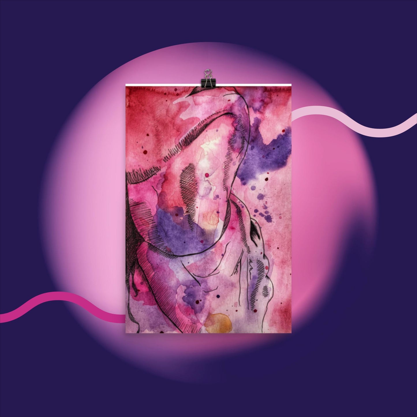 Let Me Show You (3 of 4) - Watercolor Poster Print