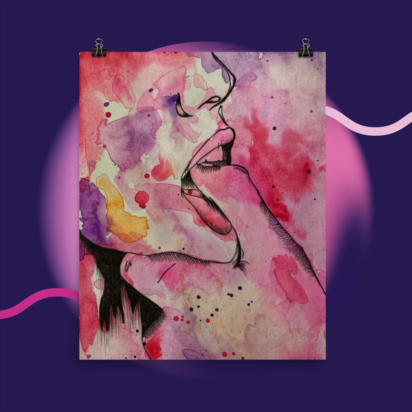 Let Me Show You (2 of 4) - Watercolor Poster Print
