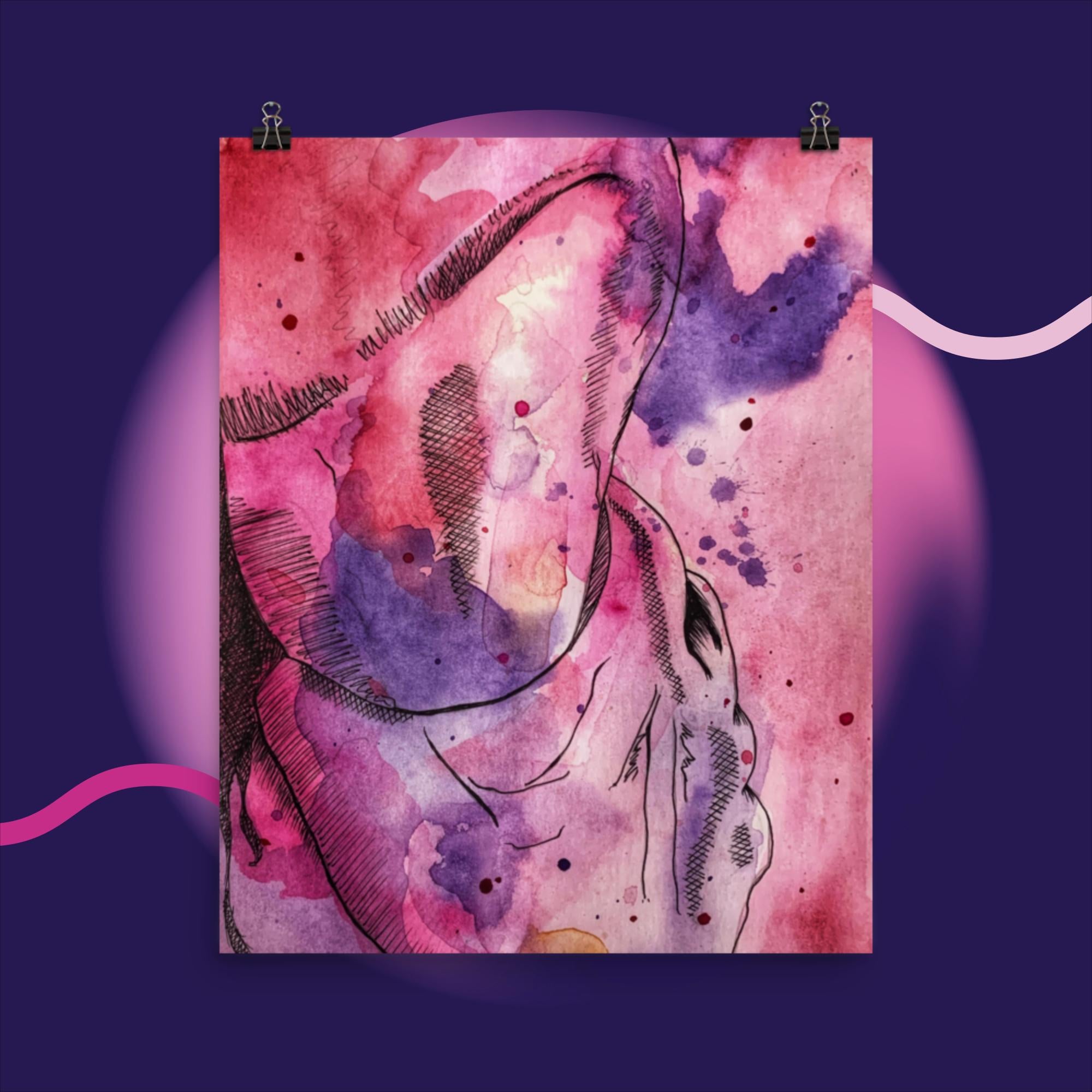 Let Me Show You (3 of 4) - Watercolor Poster Print