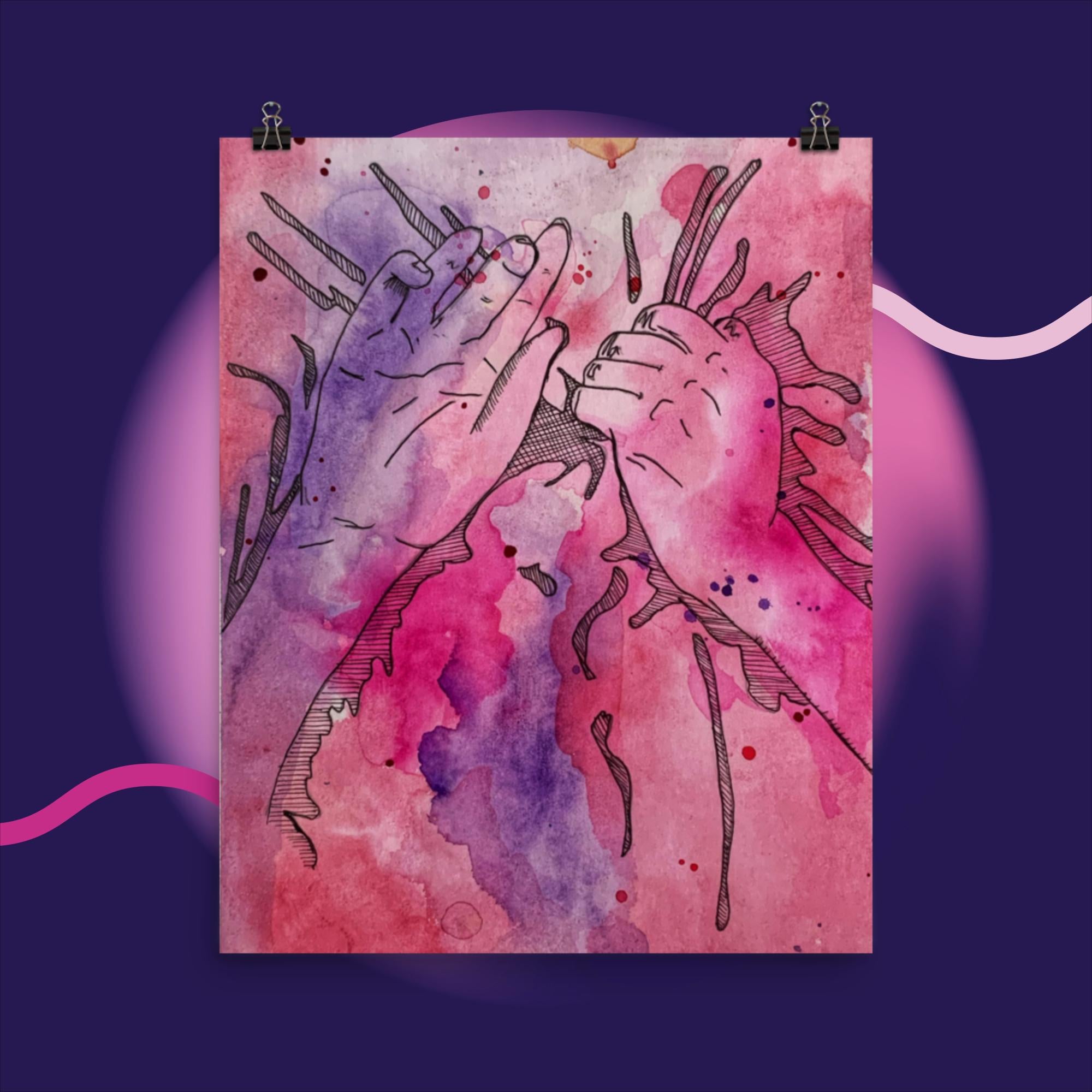 Let Me Show You (1 of 4) - Watercolor Poster Print